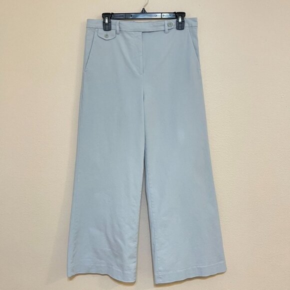 Theory Nadeema Light Blue Wide Leg Pants, Size 8. - Picture 2 of 11